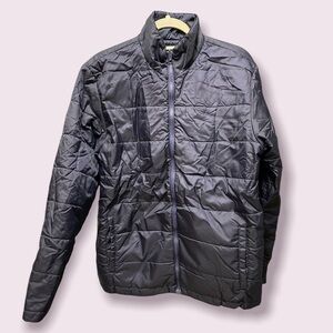 Lands’ End puffer jacket full zip front long sleeve 2 pockets size medium